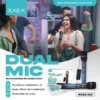 DUAL MIC WIRELESS MICROPHONES HASTA 40MTS XAEA