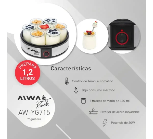 YOGURTERA 7 FRASCOS AWK-YM07 AIWA