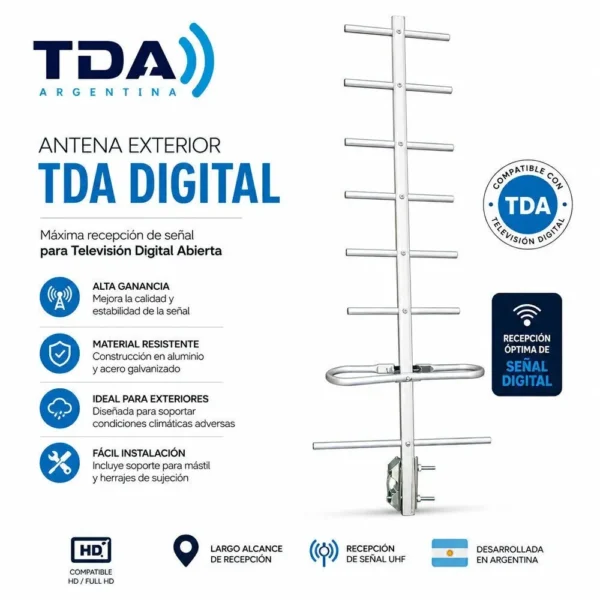 ANTENA PARA TDA DE EXTERIOR DE 10 ELEMENTOS