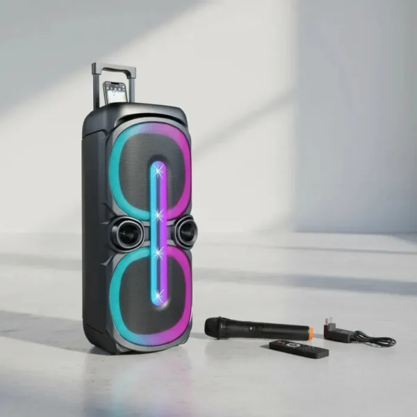 Parlante Portátil Kioto Tw1500 80w Bluetooth Led Micrófono