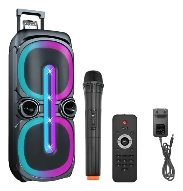 Parlante Portátil Kioto Tw1500 80w Bluetooth Led Micrófono