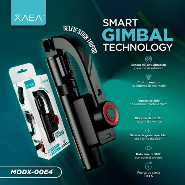 ESTABILIZADOR EXTENSIBLE P/CELULAR + TRIPODE XAEA