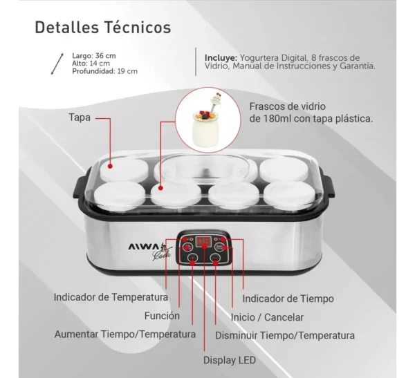 image - 2026-07-31T112506.843 YOGURTERA DIGITAL 8 FRASCOS AWK-YD08 AIWA