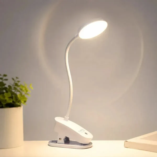 LAMPARA CLIP DESK LAMP LED BLANCA 1213B MODV-00AS